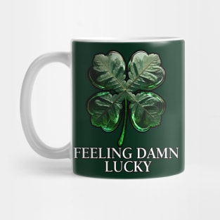 Four-leaved lucky clover for Saint Patrick's Day Mug